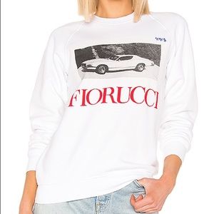 Fiorucci White Car Sweatshirt in Medium